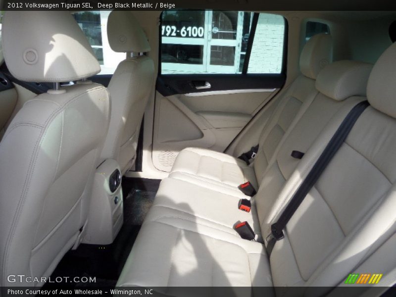 Deep Black Metallic / Beige 2012 Volkswagen Tiguan SEL