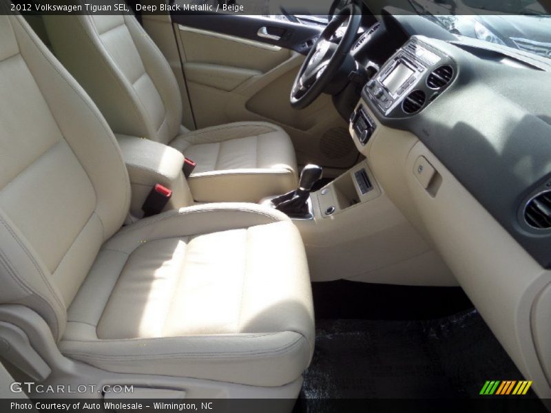 Deep Black Metallic / Beige 2012 Volkswagen Tiguan SEL