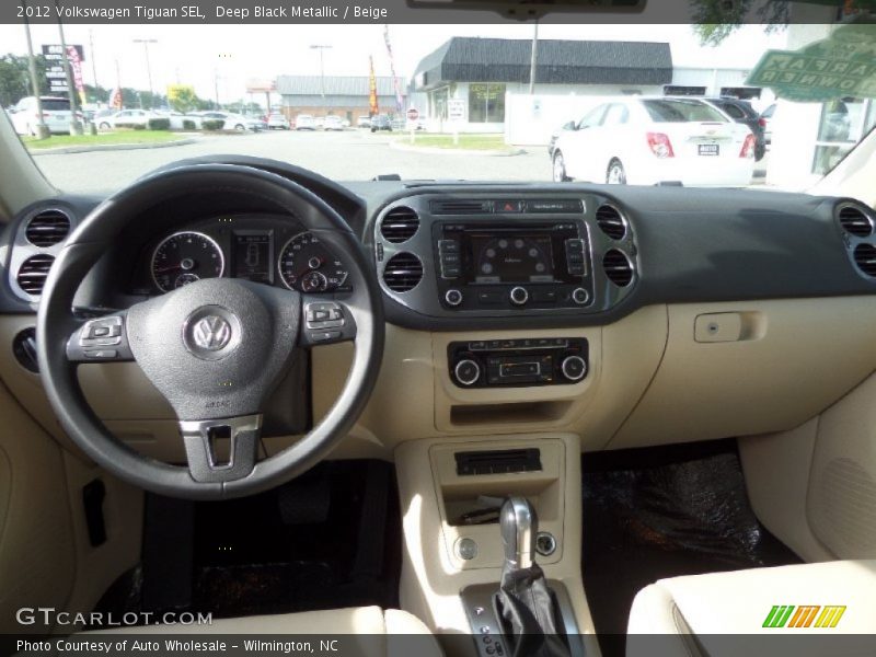 Deep Black Metallic / Beige 2012 Volkswagen Tiguan SEL