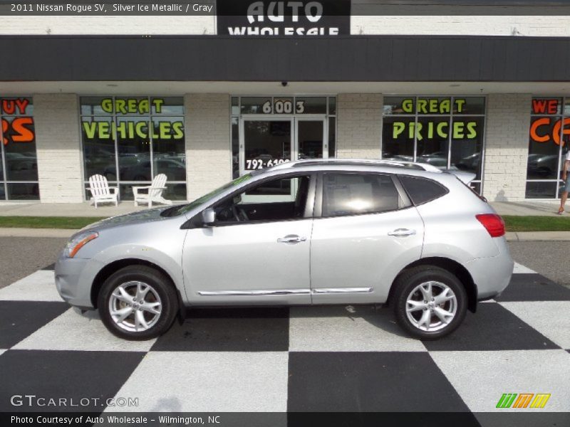 Silver Ice Metallic / Gray 2011 Nissan Rogue SV