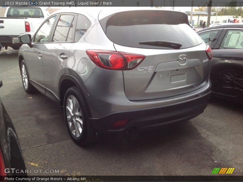 Liquid Silver / Black 2013 Mazda CX-5 Grand Touring AWD