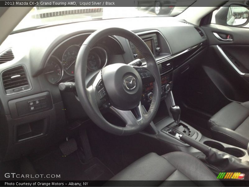 Liquid Silver / Black 2013 Mazda CX-5 Grand Touring AWD