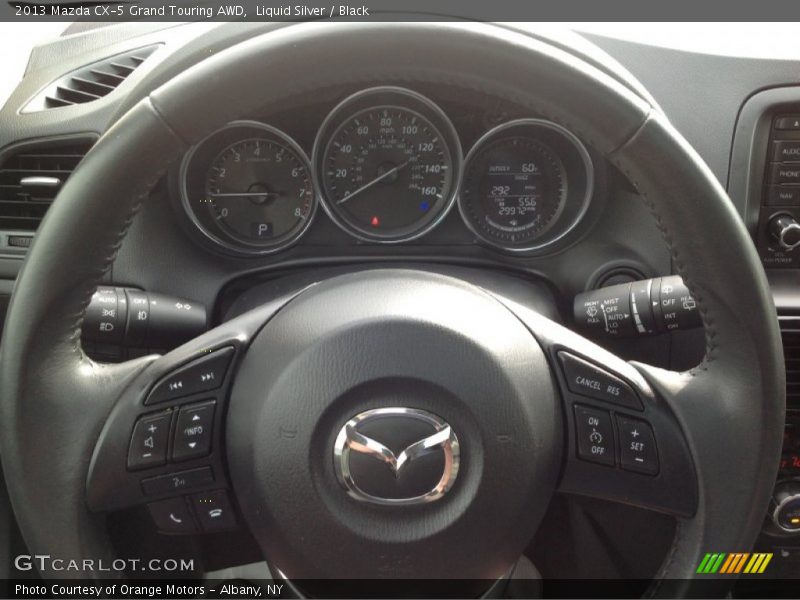 Liquid Silver / Black 2013 Mazda CX-5 Grand Touring AWD