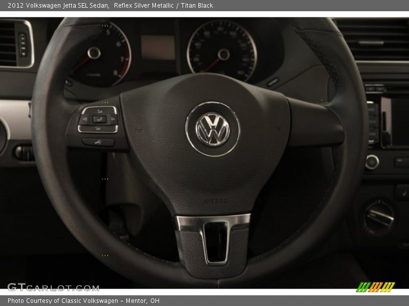 Reflex Silver Metallic / Titan Black 2012 Volkswagen Jetta SEL Sedan