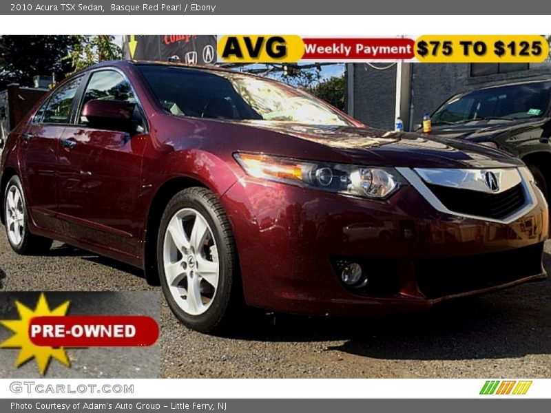 Basque Red Pearl / Ebony 2010 Acura TSX Sedan