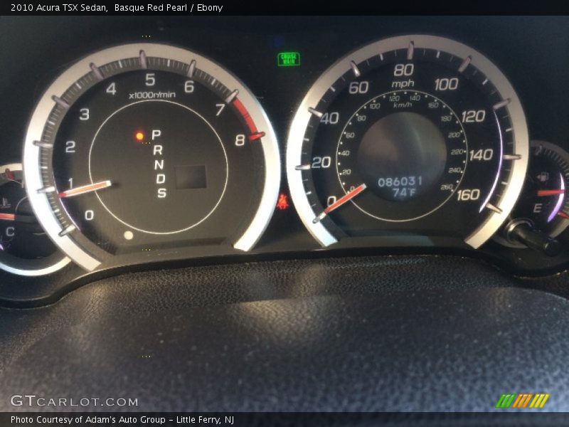 Basque Red Pearl / Ebony 2010 Acura TSX Sedan
