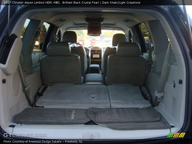 Brilliant Black Crystal Pearl / Dark Khaki/Light Graystone 2007 Chrysler Aspen Limited HEMI 4WD