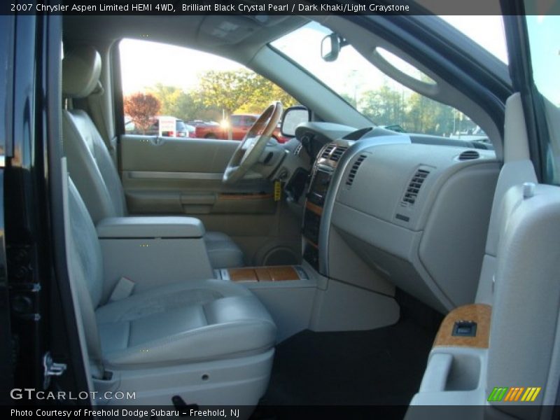 Brilliant Black Crystal Pearl / Dark Khaki/Light Graystone 2007 Chrysler Aspen Limited HEMI 4WD