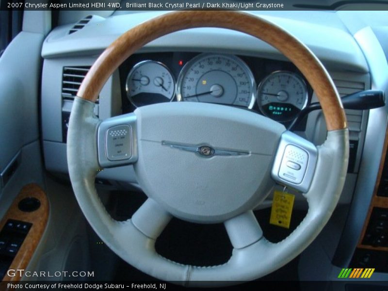 Brilliant Black Crystal Pearl / Dark Khaki/Light Graystone 2007 Chrysler Aspen Limited HEMI 4WD