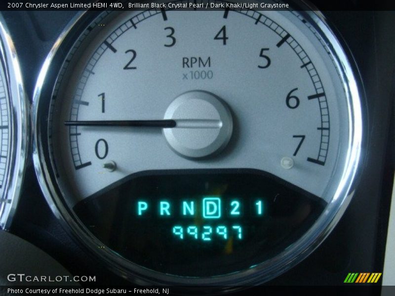 Brilliant Black Crystal Pearl / Dark Khaki/Light Graystone 2007 Chrysler Aspen Limited HEMI 4WD