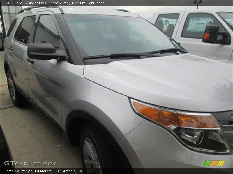 Ingot Silver / Medium Light Stone 2015 Ford Explorer FWD