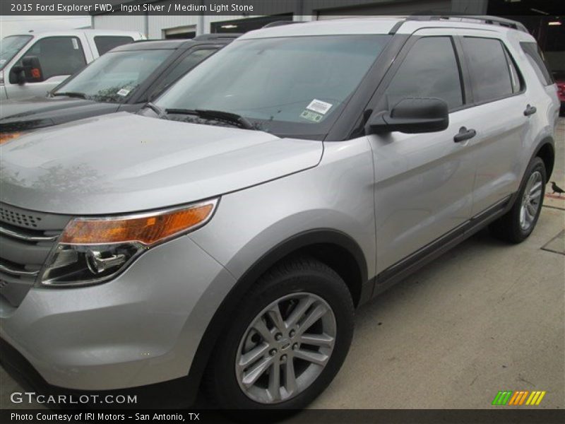 Ingot Silver / Medium Light Stone 2015 Ford Explorer FWD