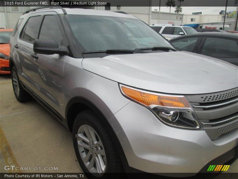 Ingot Silver / Medium Light Stone 2015 Ford Explorer FWD