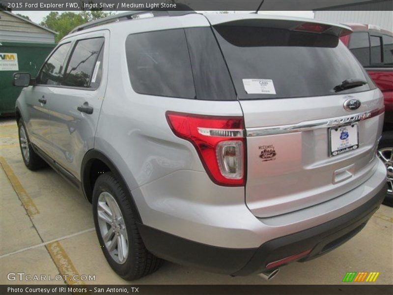 Ingot Silver / Medium Light Stone 2015 Ford Explorer FWD