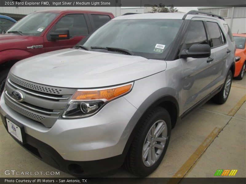 Ingot Silver / Medium Light Stone 2015 Ford Explorer FWD