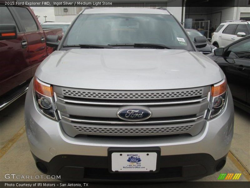 Ingot Silver / Medium Light Stone 2015 Ford Explorer FWD