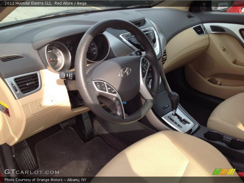 Red Allure / Beige 2011 Hyundai Elantra GLS