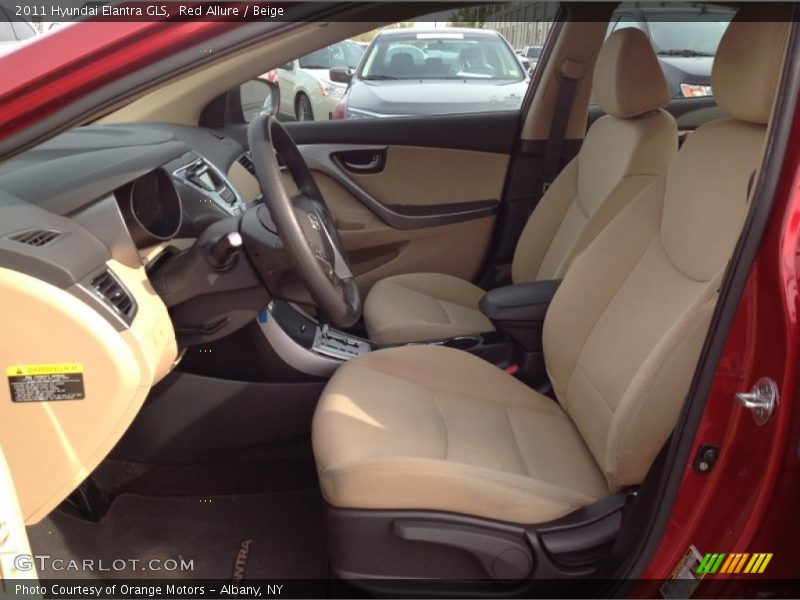 Red Allure / Beige 2011 Hyundai Elantra GLS