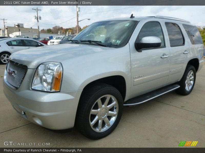 Pure Silver Metallic / Ebony 2011 GMC Yukon Denali AWD