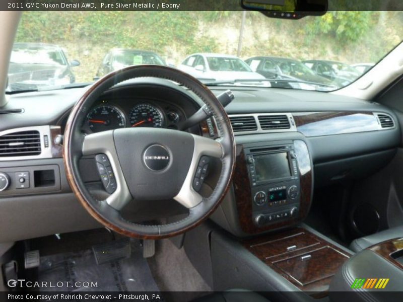 Pure Silver Metallic / Ebony 2011 GMC Yukon Denali AWD
