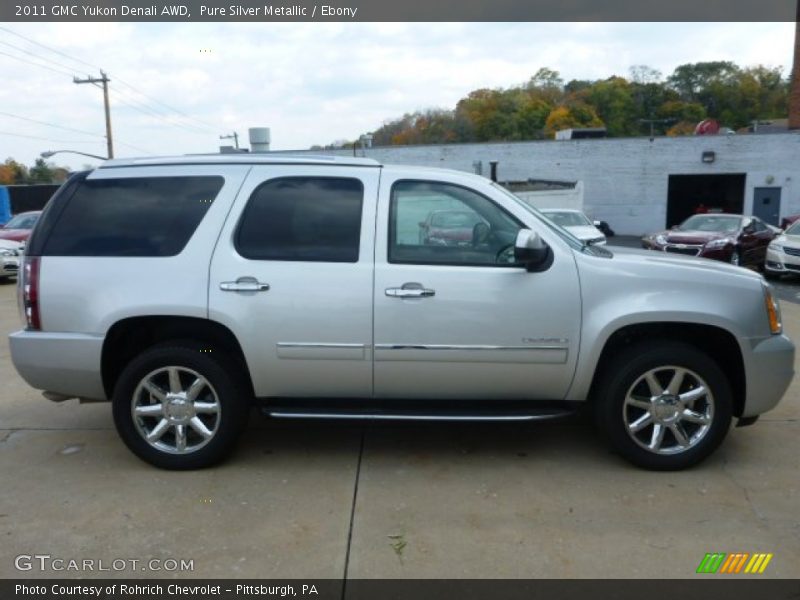 Pure Silver Metallic / Ebony 2011 GMC Yukon Denali AWD