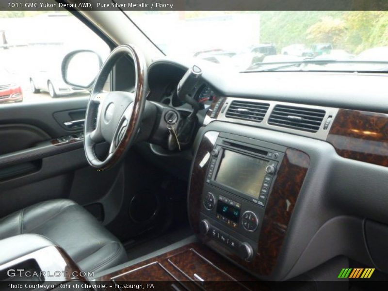 Pure Silver Metallic / Ebony 2011 GMC Yukon Denali AWD