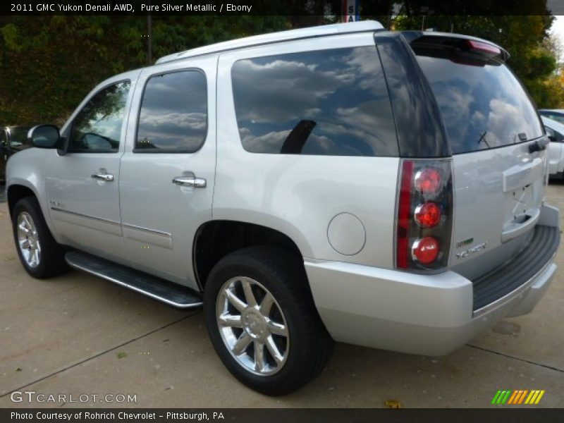 Pure Silver Metallic / Ebony 2011 GMC Yukon Denali AWD