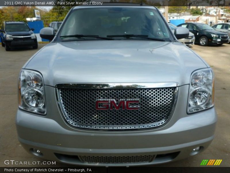Pure Silver Metallic / Ebony 2011 GMC Yukon Denali AWD