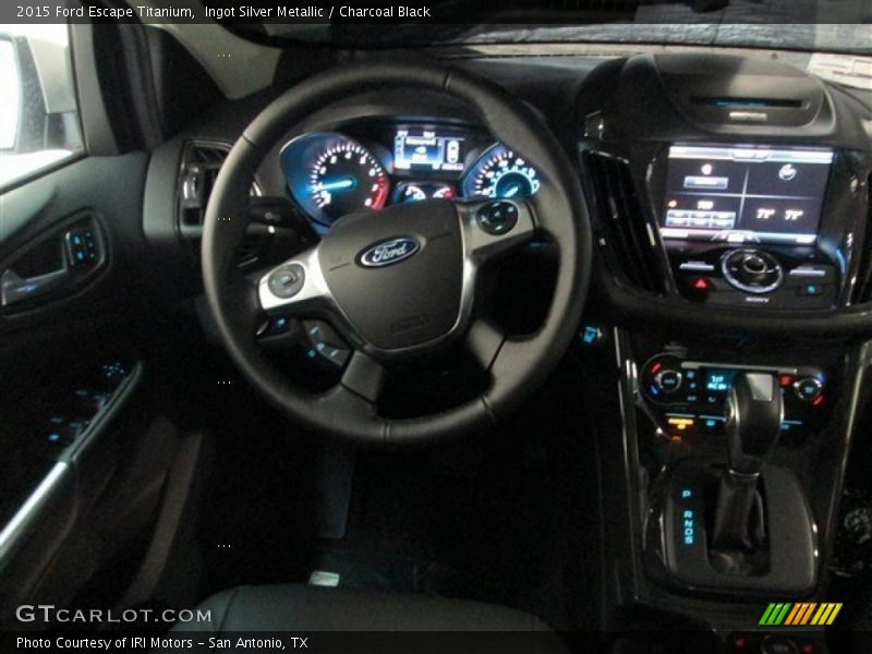 Ingot Silver Metallic / Charcoal Black 2015 Ford Escape Titanium