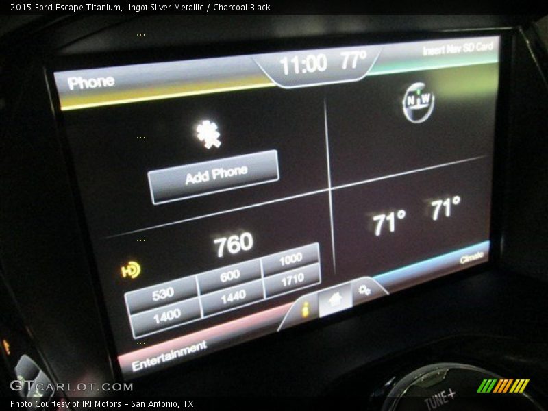Ingot Silver Metallic / Charcoal Black 2015 Ford Escape Titanium