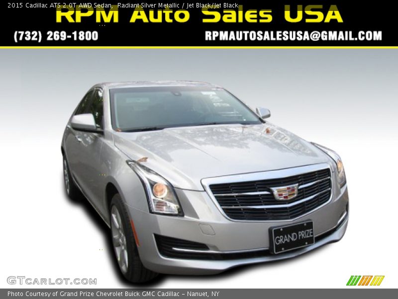 Radiant Silver Metallic / Jet Black/Jet Black 2015 Cadillac ATS 2.0T AWD Sedan