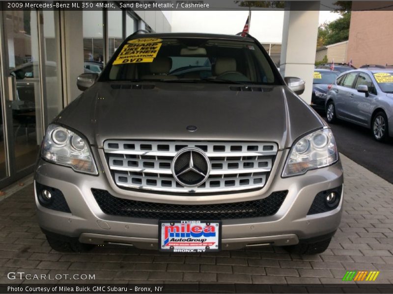 Sand Beige Metallic / Cashmere 2009 Mercedes-Benz ML 350 4Matic