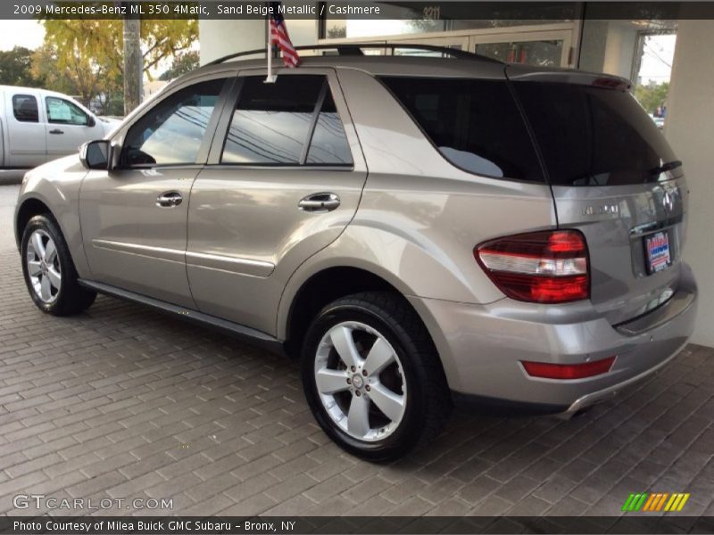 Sand Beige Metallic / Cashmere 2009 Mercedes-Benz ML 350 4Matic