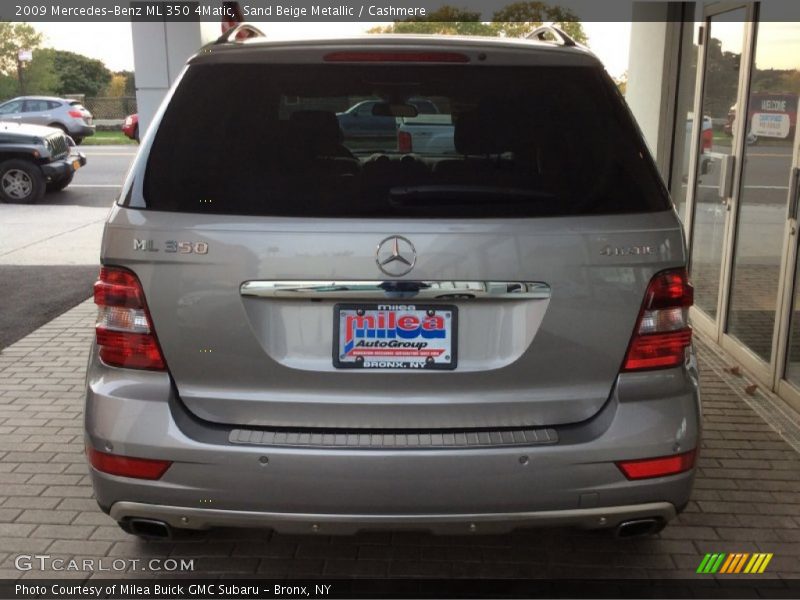 Sand Beige Metallic / Cashmere 2009 Mercedes-Benz ML 350 4Matic