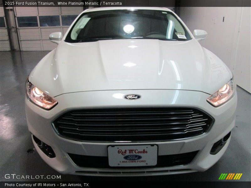 White Platinum Metallic / Terracotta 2015 Ford Fusion Titanium
