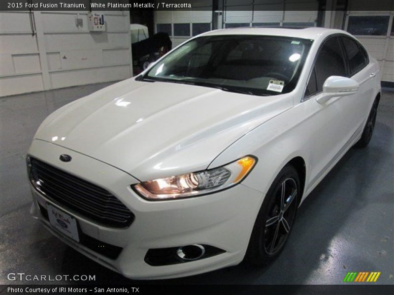 White Platinum Metallic / Terracotta 2015 Ford Fusion Titanium