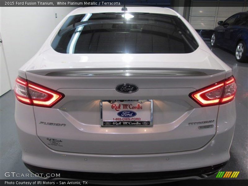 White Platinum Metallic / Terracotta 2015 Ford Fusion Titanium