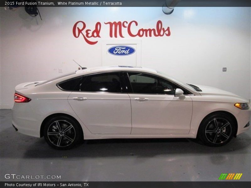 White Platinum Metallic / Terracotta 2015 Ford Fusion Titanium