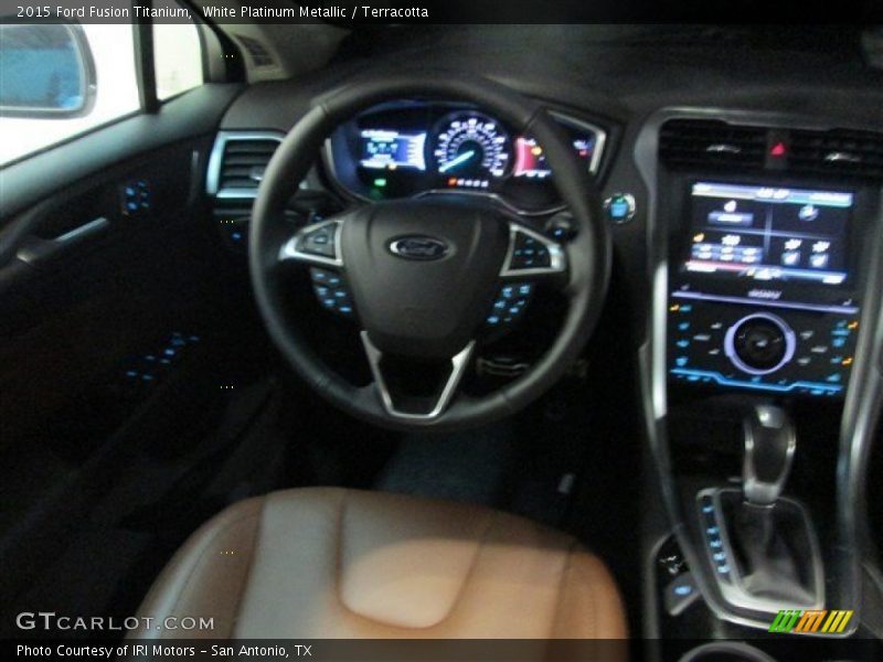 White Platinum Metallic / Terracotta 2015 Ford Fusion Titanium