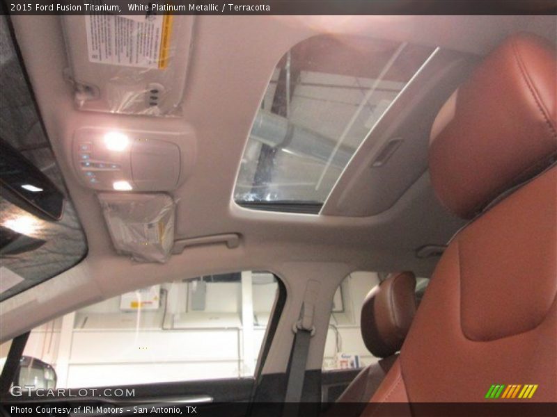 White Platinum Metallic / Terracotta 2015 Ford Fusion Titanium