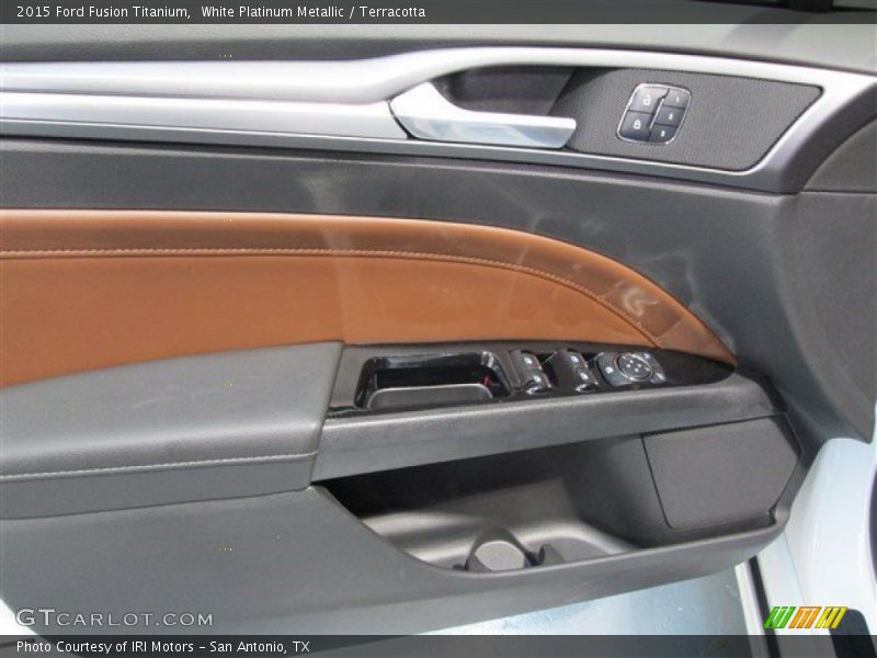 White Platinum Metallic / Terracotta 2015 Ford Fusion Titanium