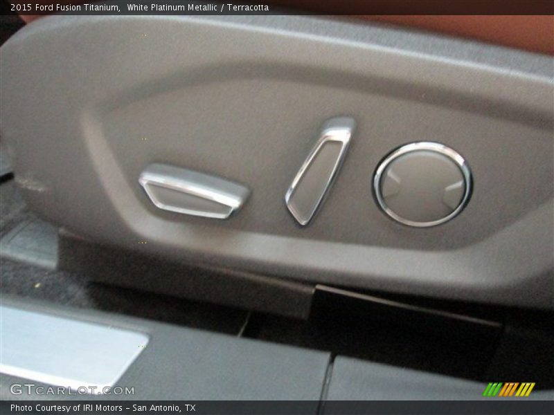 White Platinum Metallic / Terracotta 2015 Ford Fusion Titanium
