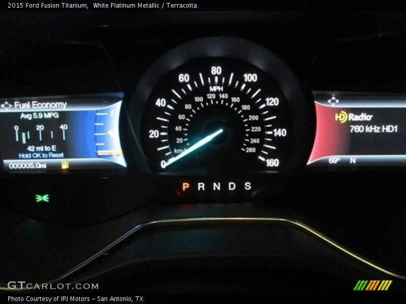 White Platinum Metallic / Terracotta 2015 Ford Fusion Titanium