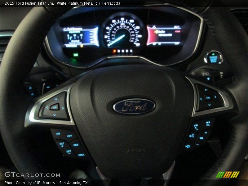 White Platinum Metallic / Terracotta 2015 Ford Fusion Titanium