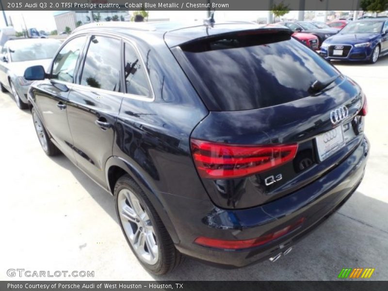 Cobalt Blue Metallic / Chestnut Brown 2015 Audi Q3 2.0 TFSI Prestige quattro
