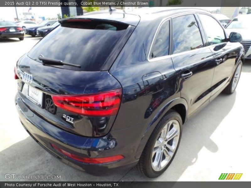 Cobalt Blue Metallic / Chestnut Brown 2015 Audi Q3 2.0 TFSI Prestige quattro