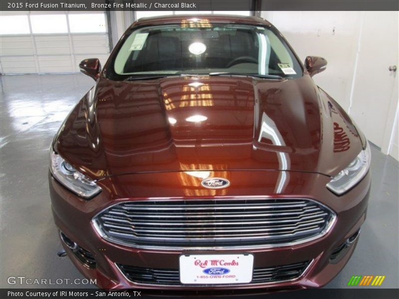 Bronze Fire Metallic / Charcoal Black 2015 Ford Fusion Titanium