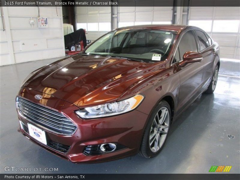Bronze Fire Metallic / Charcoal Black 2015 Ford Fusion Titanium