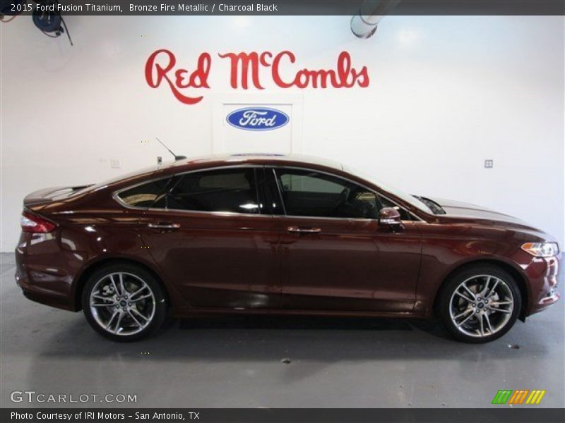 Bronze Fire Metallic / Charcoal Black 2015 Ford Fusion Titanium