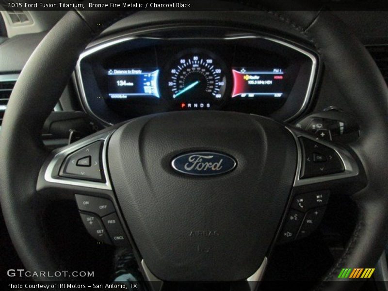 Bronze Fire Metallic / Charcoal Black 2015 Ford Fusion Titanium